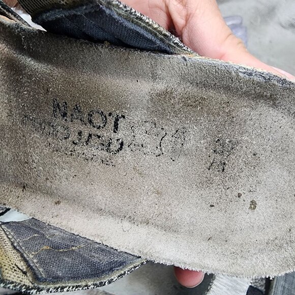 Naot Shoes Womens Size 7 Brenda Gray Slip-On Platform Heel Sandals *GUC* - Picture 10 of 13